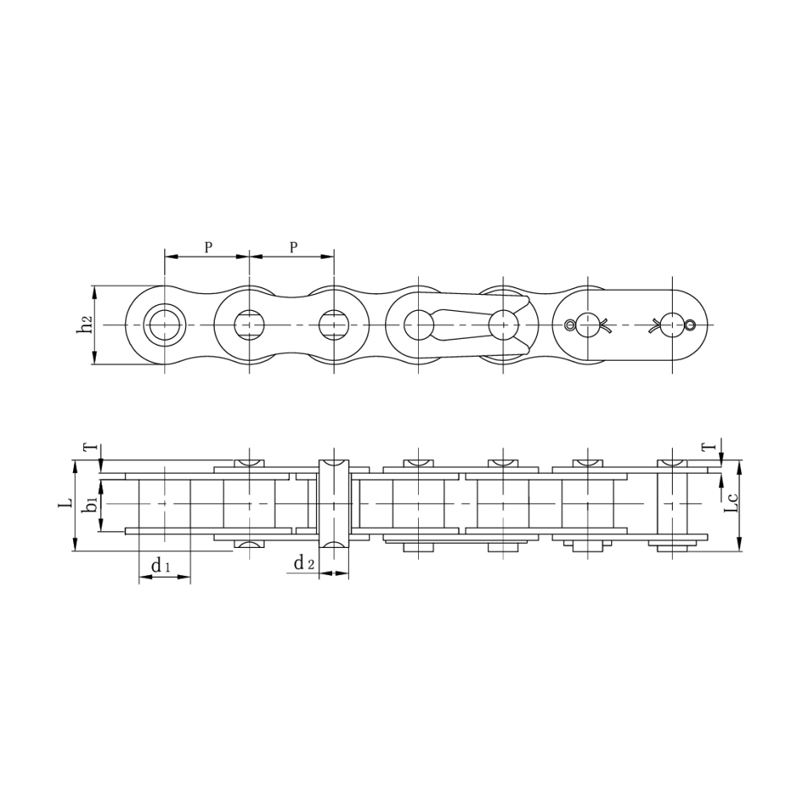Těžké válečkové řetězy řady